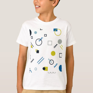 Camiseta Memphis, arte geométrica legal, na moda, moderna