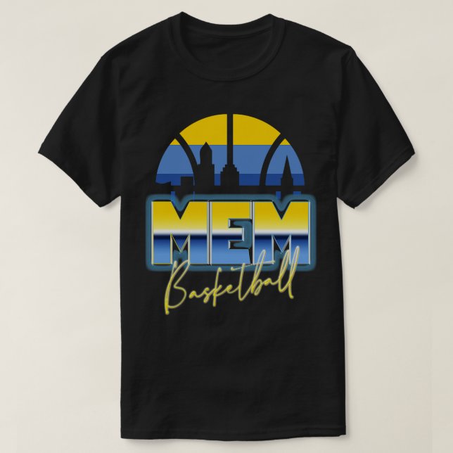 Camiseta Memphis Basball Retro 90s Chrome Skyline (Frente do Design)