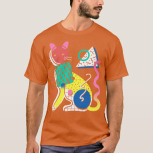 Camiseta Memphis Cat Design