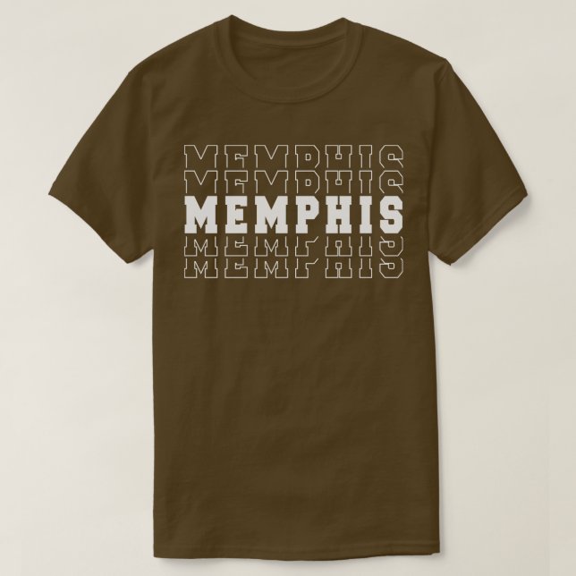 Camiseta Memphis City Tennessee Memphis TN 1 (Frente do Design)