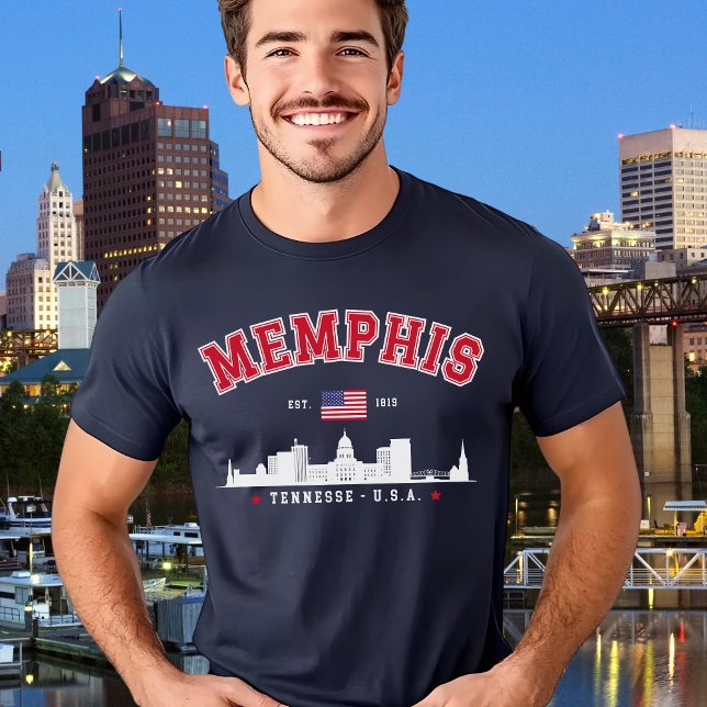 Camiseta Memphis Skyline Tee – Est. 1819 Southern Pride" (Criador carregado)