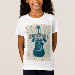 Camiseta Memphis, TN: Série Guitarra   Rock-N-Roll