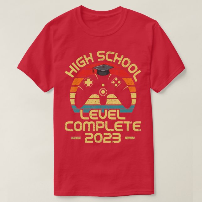 Camiseta Men Boy Graduation High School Level Complete Gift (Frente do Design)