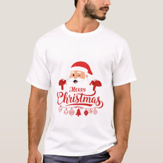 Camiseta  Men t shirt Christmas Santa  Typography Design