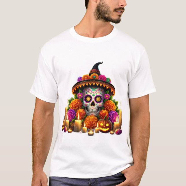 Camiseta Men Tshirt halloween party  (Frente)