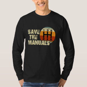 Camiseta Men Vintage Save The Stick Manual Transmission