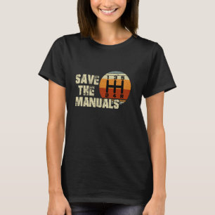 Camiseta Men Vintage Save The Stick Manual Transmission