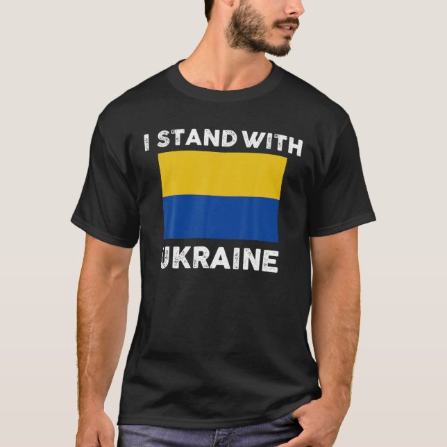 Camiseta Men Women Ukrainian Lover I Stand With Ukraine Fla (Frente)