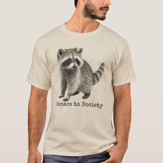 Camiseta Menace To Society, Funny Feral Raccoon Meme