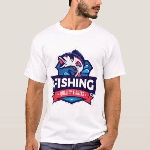 Camiseta Menggambarkan desain ikan yang dinâmico is dan T-S