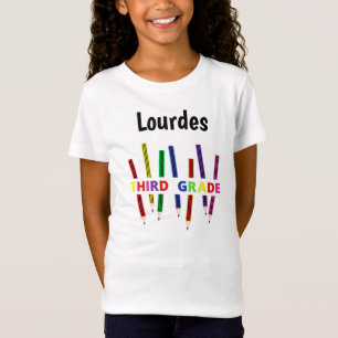 Camiseta Menina 3º Ano Lápis Coloridos