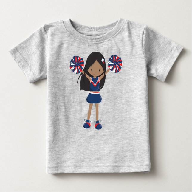 Camiseta Menina Afro-Americana, Líderes de Torcida, Lideran (Frente)