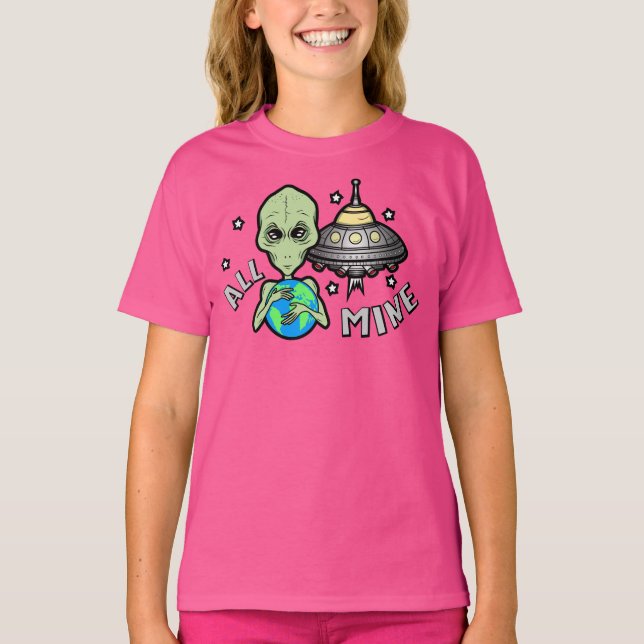 Camiseta Menina Alienígena Todo Meu (Frente)