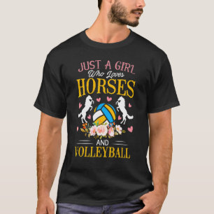Camiseta Menina Ama Cavalos & Volei