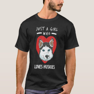 Camiseta Menina Ama Huskies Husky Siberiano Dono de Cachorr