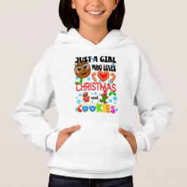 Camiseta Menina ama Natal e Cookies, Xmas Girl