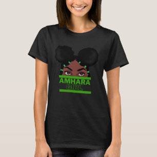 Camiseta Menina Amárica  Linda Rasta Etíope Eritreia