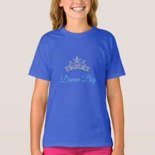 Camiseta Menina América dos EUA Sonho Grande Tiara