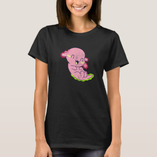 Camiseta Menina Anfíbia De Peixes Maravilha, Bela Axolota