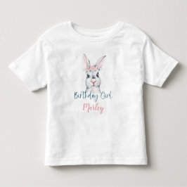 Camiseta Menina aniversariante coelho fofo