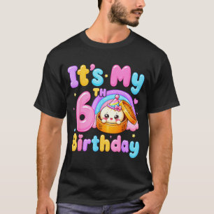 Camiseta menina aniversariante de 6 anos kawaii anime anive