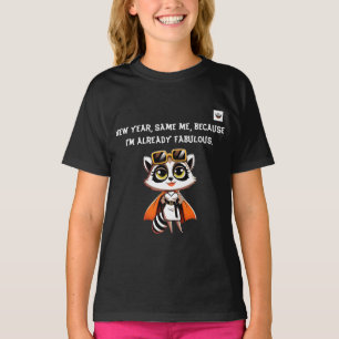 Camiseta Menina Ano Novo, Mesma Mina Escura