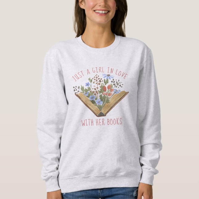 Camiseta Menina Apaixonada Por Seus Livros Flores (Frente)