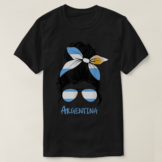 Camiseta Menina argentina argentina Chica Argentina (Frente do Design)