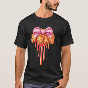 Camiseta Menina Asa de Frango com Laço Sedutora Mãe Rosa Di