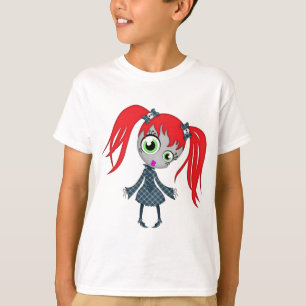 Camiseta Menina assustador pequena assustador