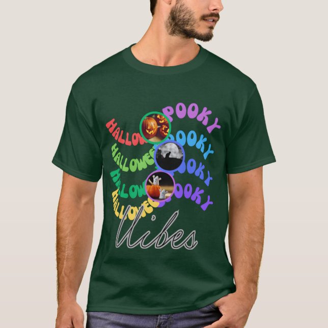 Camiseta Menina assustadora do Halloween (Frente)