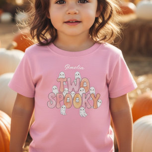 Camiseta Menina Assustadora Rosa Groovy de 2º Aniversário F