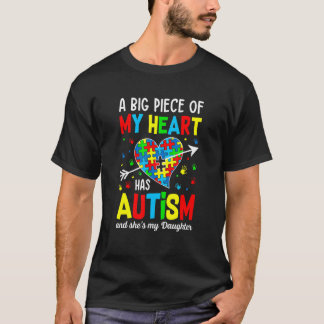 Camiseta Menina Autista Parte Meu Coração Tem Autismo Ela É