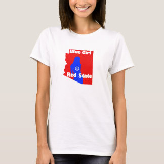 Camiseta Menina azul em um estado vermelho - arizona