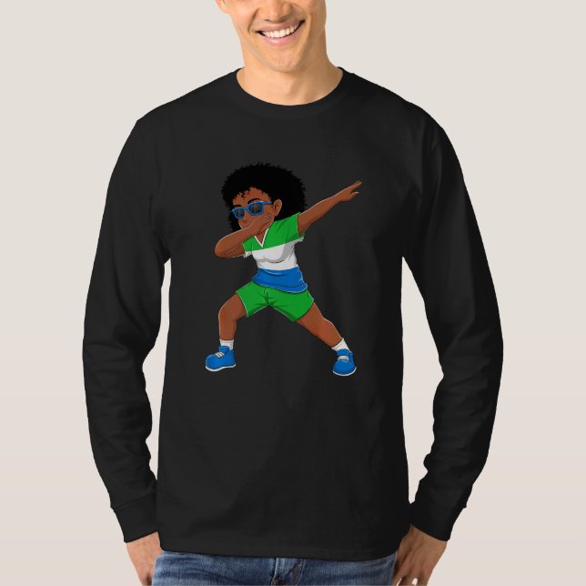 Camiseta Menina Batida Sierra Leonean Serra Leoa Bandeiras  (Frente)