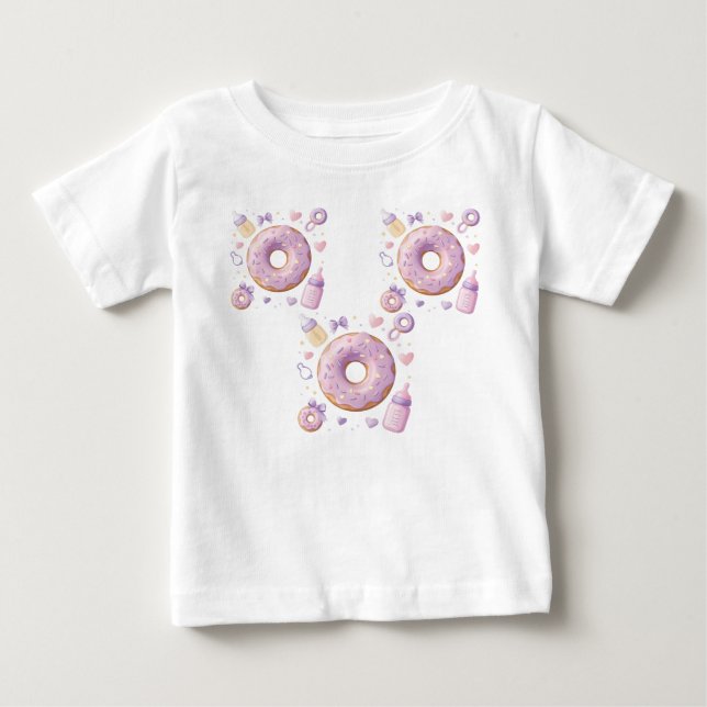 Camiseta Menina Bebê Doce Donut  (Frente)
