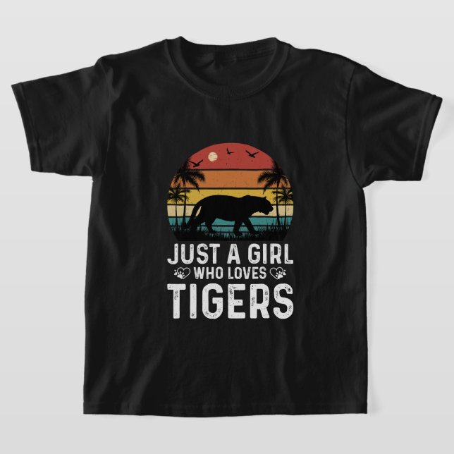 Camiseta Menina bonita adora tigres (Postura )