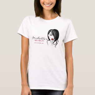 Camiseta Menina bonita com ícone da composição do cabelo
