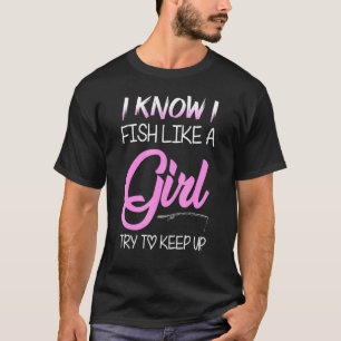 Camiseta Menina Bonita de Peixe Pescando I Peixes
