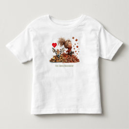 Camiseta Menina Bonita, Filhote de Veado, Folhas de Outono