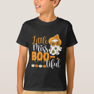 Camiseta Menina Boo Bonita Ghost Halloween Tod