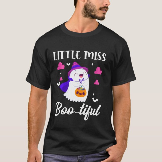 Camiseta Menina Boo Tiful Halloween Ghost Boo Engraçado (Frente)