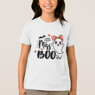 Camiseta Menina Bootiful   Crianças Divertidas Spooky Hallo