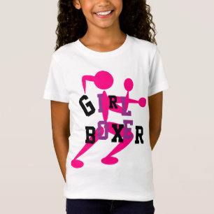 Camiseta MENINA BOXER Tshirt Púrpura Pink ADNAME no verso