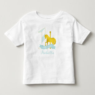 Camiseta Menina Carousel Horse Birthday