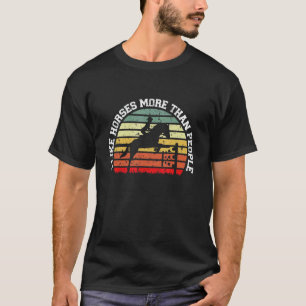 Camiseta Menina Cavalgando Eu Gosto Mais de Cavalos do que