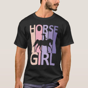 Camiseta Menina Cavalo Mulher País Menina Cavalgando Equino