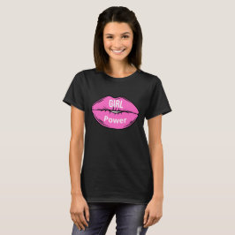 Camiseta Menina Chefe Rosa Preto