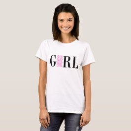 Camiseta Menina Chefe Rosa Preto