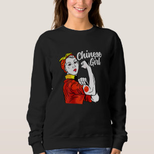 Camiseta Menina chinesa: Bandeira China Cultura Herança Paí
